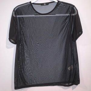 Missguided Sheer Black Shirt